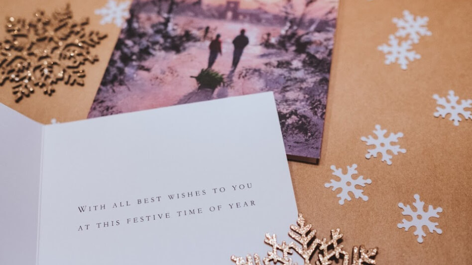 writing business christmas cards